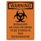 Signmission Safety Sign, OSHA WARNING, 10" Height, Biohazard, Portrait, D-V-13615 OS-WS-D-710-V-13615 - alternate 1